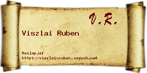 Viszlai Ruben névjegykártya